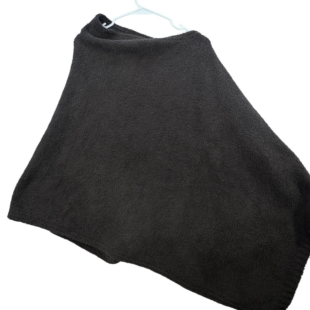 Barefoot Dreams CozyChic Poncho Women One Size Brown Cozy Knit Casual Lounge